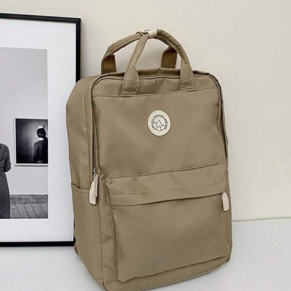 18L Waterproof Patch Decor Laptop Backpack - Picture 1 of 6